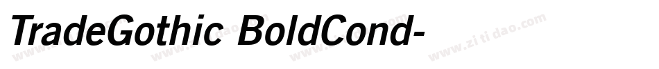 TradeGothic BoldCond字体转换